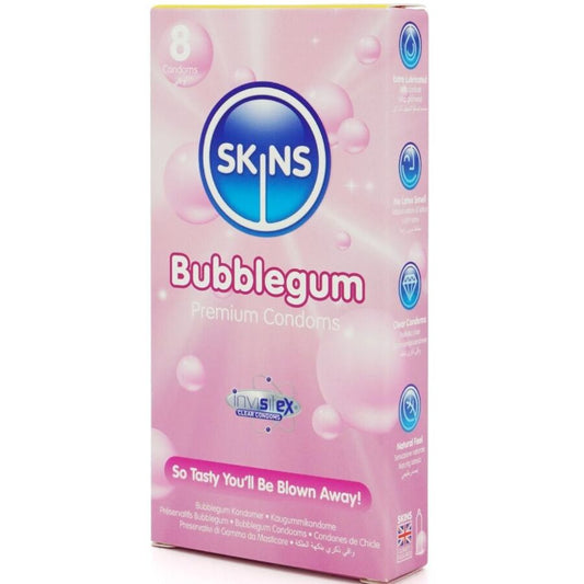 SKINS - CONDOM BUBBLEGUM 8PZ