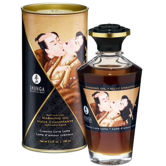 SHUNGA - OLIO DA MASSAGGIO EFFETTO CALORE AL GUSTO CREAMY LOVE LATTE 100ML