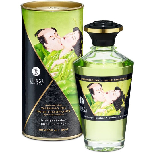 SHUNGA - OLIO DA MASSAGGIO CON EFFETTO CALORE AL GUSTO SORBETTO